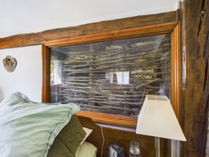 WALL PANEL SHOWING WALL CONSTRUCTION IN BEDROOM ONE- click for photo gallery